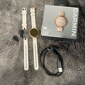 Lily Garmin Watch- Rose Gold/Tan